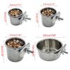 Birds Hanging Cage Bowl Stainless Steel Pet Birds Dish Cup Anti-turnover Feeding Food Drinking Feeder for Parakeet Lovebird Bowl