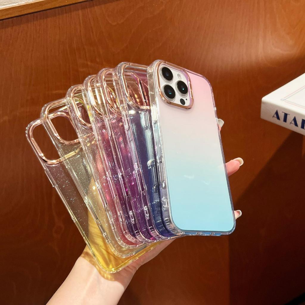 For iPhone 16 Pro Max Case Dual Color Gradient Soft TPU Phone Case