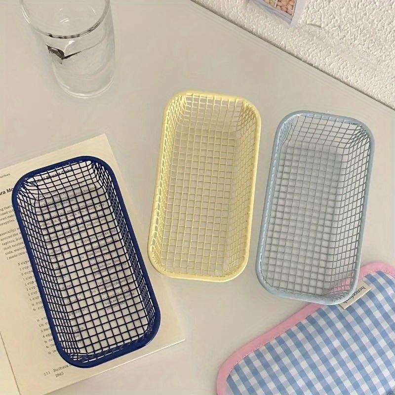 Stationery Organizer and Storage Box, Office Storage Basket, Cosmetic Sorting Rack, Desktop Decorative Photo Prop Storage Basket