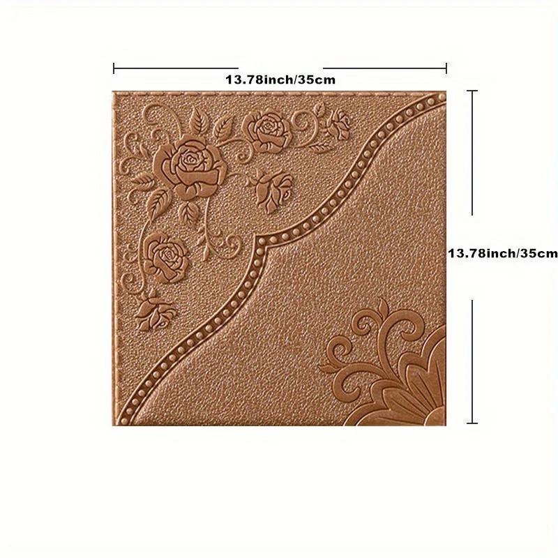 

35*35см Декор комнаты 3d Потолочные настенные наклейки Фоновое украшение Противоударные обои Спальня Водонепроницаемые Самоклеящиеся 4pcs 35x35cm