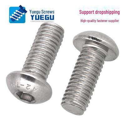 304 Stainless Steel Hex Socket Mushroom Head Screws (M5-M10)