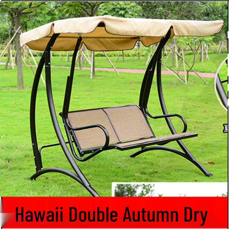 In-Stock Outdoor Hanging Swing Chair: Waterproof Wrought Iron Reclining Rocker for Balcony, Courtyard, or Garden