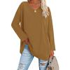 Damen Lockeres Langarm V-Ausschnitt Strickoberteil Große Plus Size Oberteile Damen Frühling Sommer Einfarbiges Oberteil Langarm V-Ausschnitt