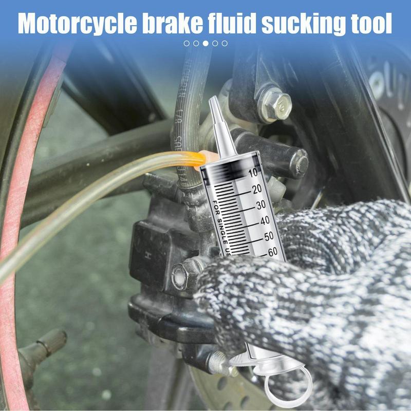 

Motorcycle Disc Brake Hose Kit Air Bleeding Tool Hydraulic Fluid Brake Pump CalipersRepair Vacuum Injector Repair Tool