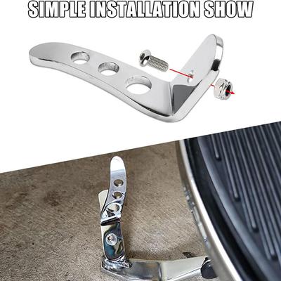 1 Pair Aluminum Motorcycle Kickstand Extension Kit Fit for Harley Touring Models 1991-2021