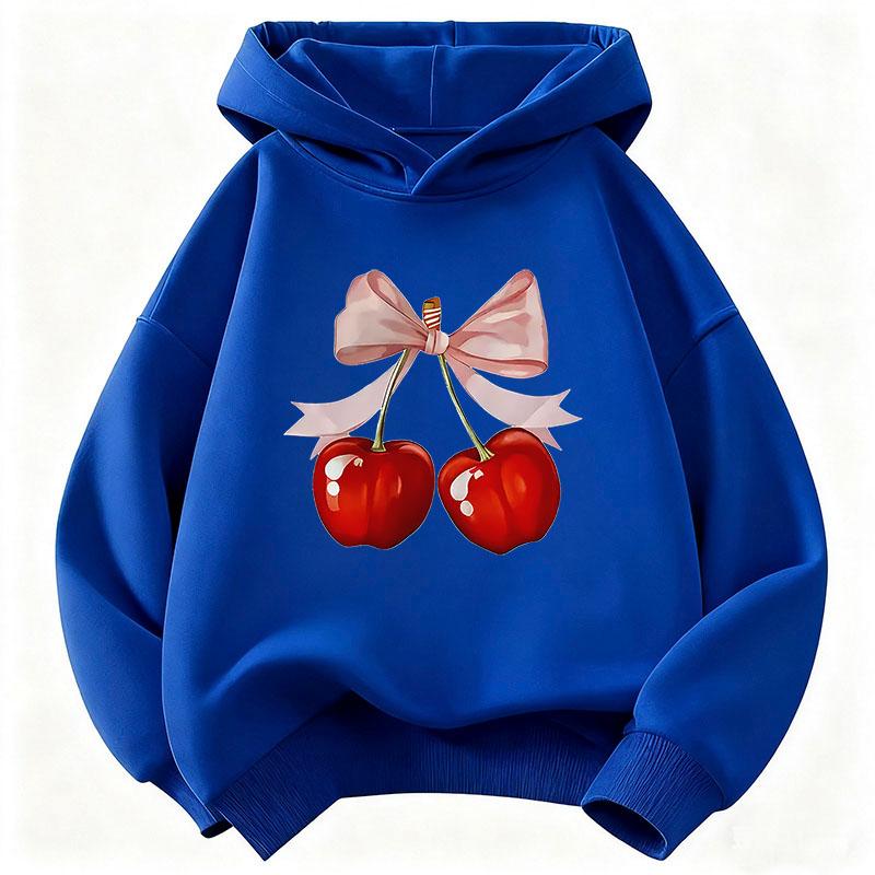 Fashion Y2k Cherry Design Graphic Hoodie Kids Children's Sweatshirt Hoody for Boys Girls Autumn Winter Casual Hoodies