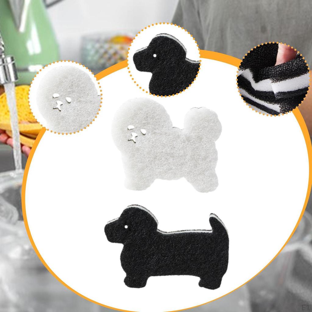 2 Pieces Kitchen Sponges Scrubbing Accessories Multipurpose Absorbent Thick Soft for