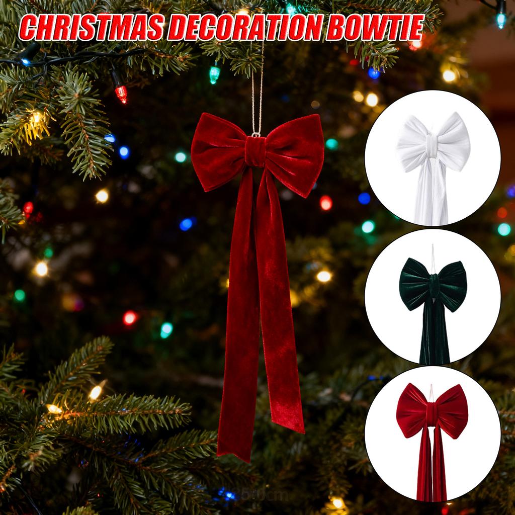 Christmas Bow Tie, Christmas Decoration, Plush Super-large Bow Tie, Christmas Tree Decoration