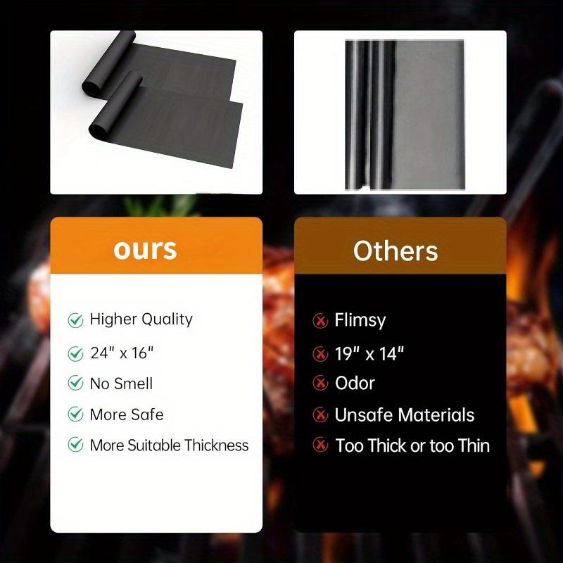 2 szt. Wyściółki do piekarnika na dno mikrofalówki Bez BPA i PFOA Maty do piekarnika 16x13 cali Gruba Wytrzymała Mata Nieprzywierająca na Grille BBQ