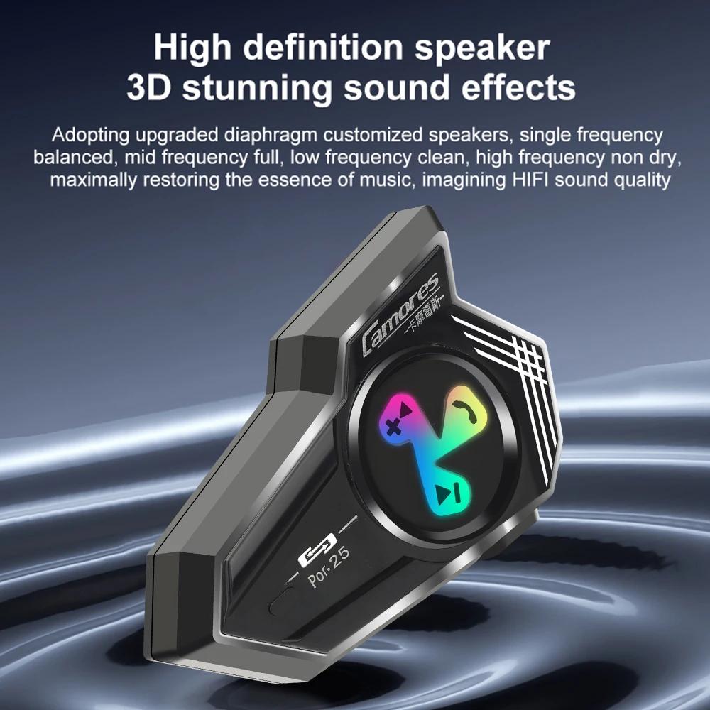 Bluetooth 5.4 Wireless Motorcycle Helmet Headset Hands-free Call Phone Motorcycle Waterproof Earphone Music Player Moto Helmet