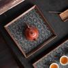 Simple Relief Acrylic Tea Tray Rectangular Plate Home Hotel Walnut Tray Cup Storage Fruit Snack Plate
