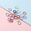 50pcs/lot Colorful 14mm Heart Jump Rings Open Split Rings Jump Rings Connector For Diy Jewelry Makings Findings Supplies