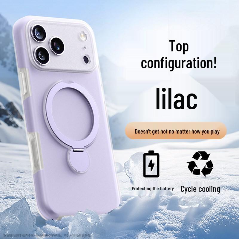 Ice-feel Magnetic Jelly Stand Case for iPhone 17 Pro Max & 13 - Anti-Drop iPhone 14 Pro