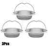 1/2/3Pcs Stainless Steel Kitchen Sink Strainer Thickened Anti Clog Drain Filter Leak Proof Mesh For Sink Basket Debris Catcher