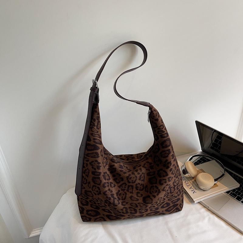 Einschultertasche mit Leopardenmuster Mode, Hohes Aussehen, Nische und Entspannte Tragetasche