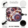 2D-Boho Floral Pattern Zipper Sunglasses Case, Decorative Mandala Print Eyewear Protective Holder, Portable Travel Spectacle Box Organizer Gift