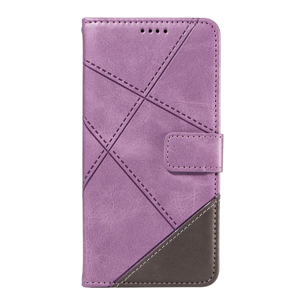 For Motorola Edge 50 Neo 5G/Moto S50 5G/Thinkphone 25 5G Case Leather Geometric Line Wallet Phone Cover with Wrist Strap