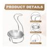 uxcell Spoon Rest Holder, Stainless Steel Upright Ladle Rack Set with Round Stainless Steel Bowl for Home Kitchen Countertop, Portable Upright Spoon