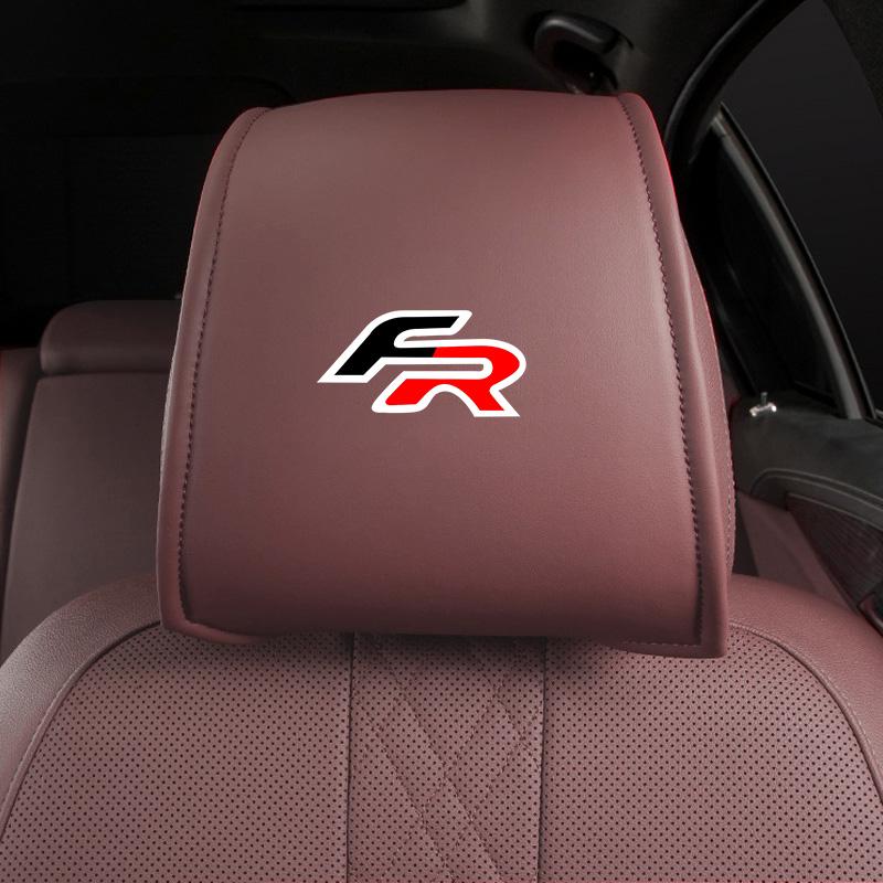 2Pc Car Styling Neck Pillowcase Leather Headrest Storage Cover For Seat FR Ibiza Altea Leon Cupra Alhambra Arosa Car Accessories I6