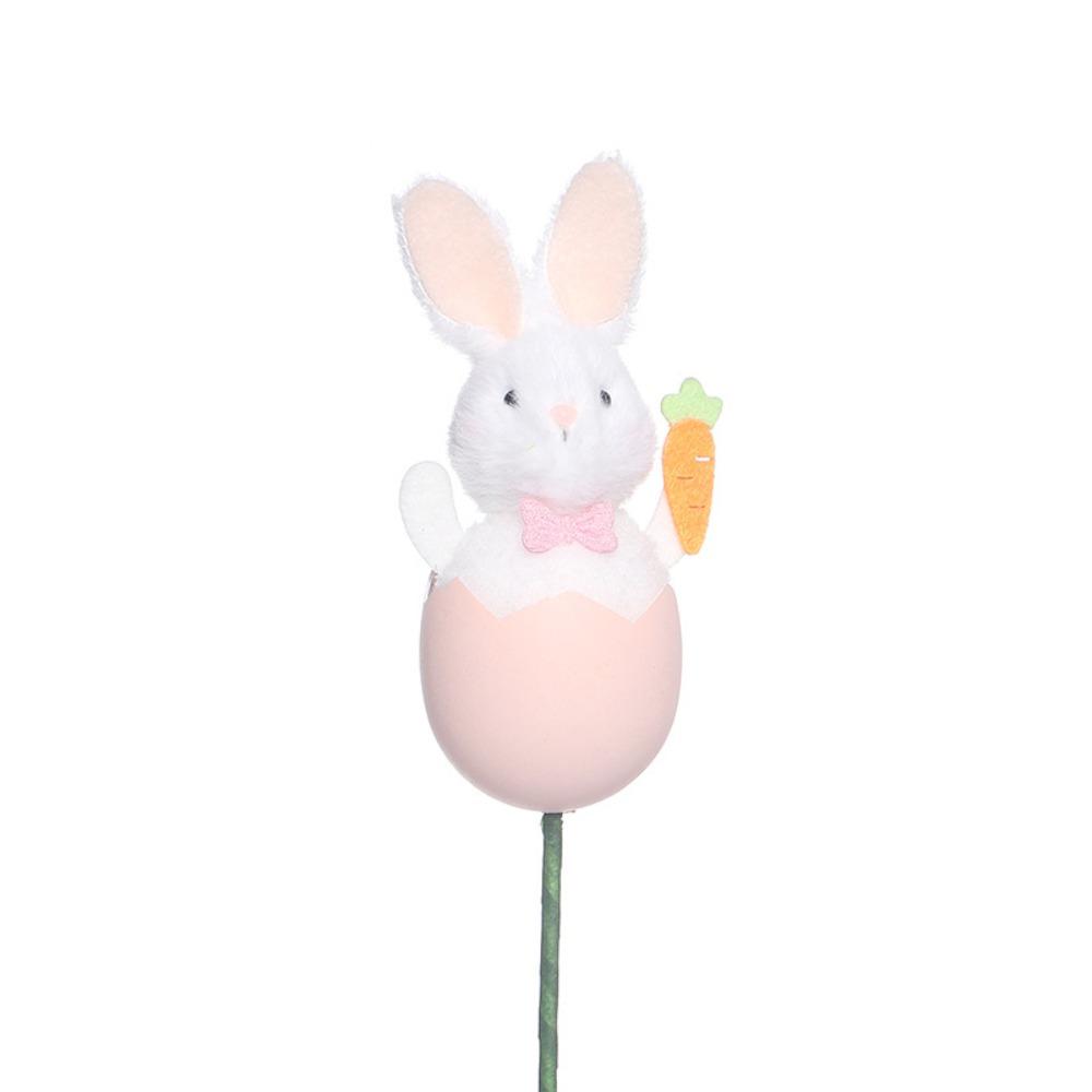 Cute Rabbit Easter Egg Cuttings Flower Arrangement Artificial Eggshell Artificial Easter Flower DIY Cartoon Artificial Bouquet