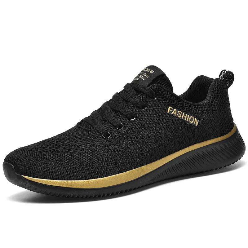 New Black Sneakers Men Sport Shoes Mesh Breathable Mens Walking Shoes Ultralight Sneakers Male Size 48 Tennis Shoes Homme Male