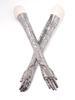 Vintage 1920s Shiny Sequins Gloves Finger Elbow Length Long Gloves for Opera Evening Performance Costumes Accessories