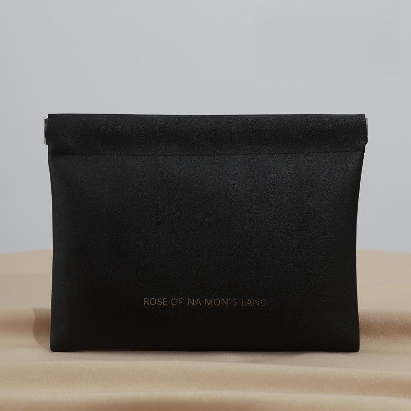 

Автоматически закрывающаяся сумка для хранения, чехол для губной помады, сумка-органайзер для кабелей из ПУ кожи, герметичная сумка для монет, ключей, украшений, наушников, мини-портативная