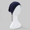 Commuters Friendly Turban Hat Adjustable Drawstring Head Cover Skull Hat for Women Mercerized Cotton Comfortable Headwrap