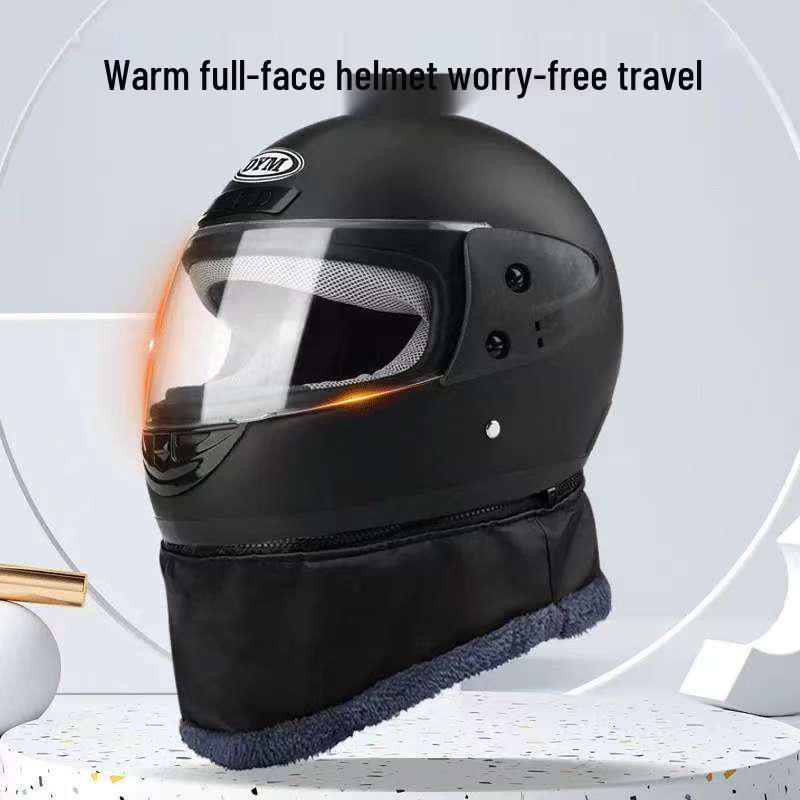 Men's Winter Full-Face Motorcycle Helmet, Warm Unisex, Anti-fog, All-Season, Universal Fit.