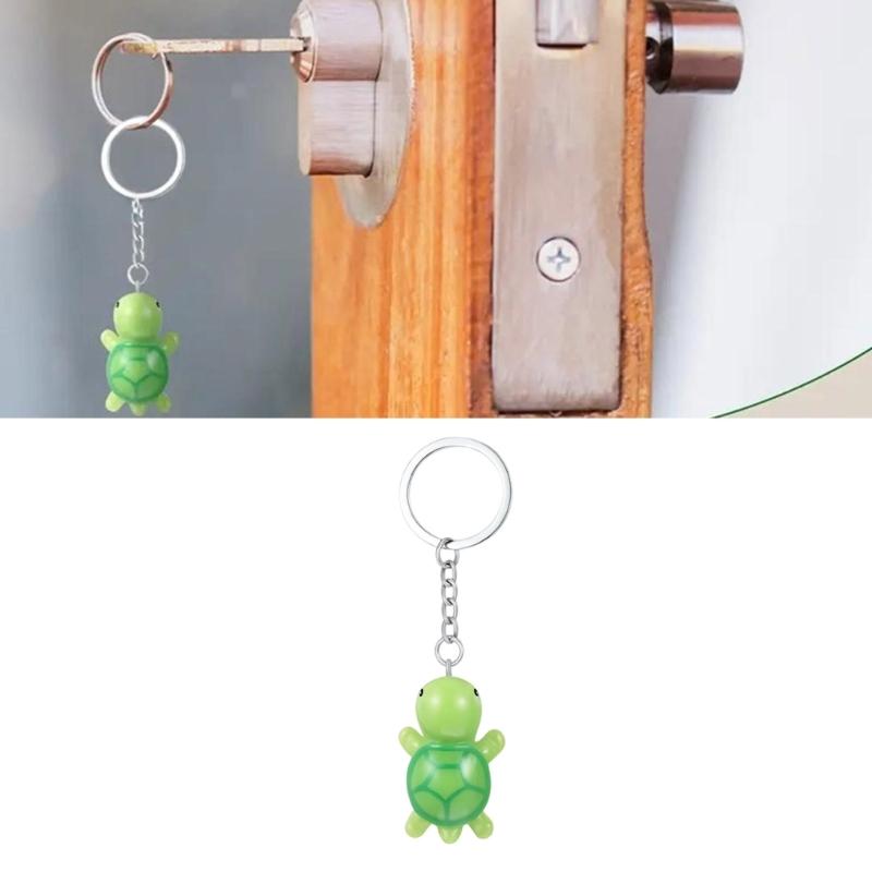 Adorable Cartoon Turtles Keychain Colorful Resin Key Ring Multi Purpose Gift Accessory Random Color Keyring