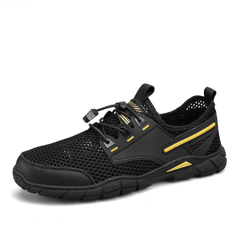 

New large size men s casual shoes mesh hollow breathable soft single shoes wading outdoor mountaineering beach shoes 46
