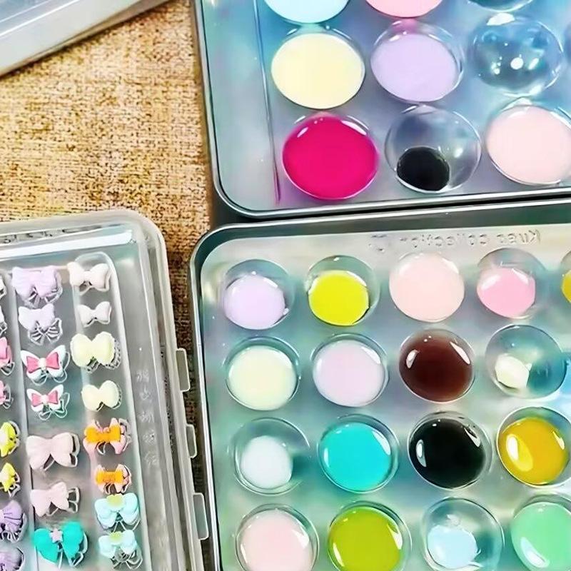 High Transparent Nail Art Nail Color Palette Or Gel Polish Pallet Mixing Drawing Paint Plate Pad Manicuring Display Showing