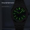 Men's Waterproof Luminous Calendar Watch with Hollow Design and Double-Sided Butterfly Buckle