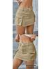 European & American Style Autumn Low-Waist Slim Fit Hip-Hugging Solid Color Skirt for Women
