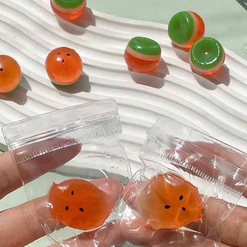 5Pc Mini Transparent Watermelon  Slow Rising Soft Stress Relieving Toys Kawaii Squishies Decompression Toys Gift