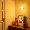 Chende Wall Lamp, Nordic Round, Clear and Milky White Glass, Two-Layer Design, Stylish, LED Compatible, Single Brass Globe, Wall-Mounted Lighting for