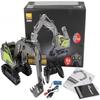 Amewi G071E 1:18 Scale Remote Control Excavator RC Construction Truck Toy for Kids 8+ Years, Rechargeable, Anthracite-Green