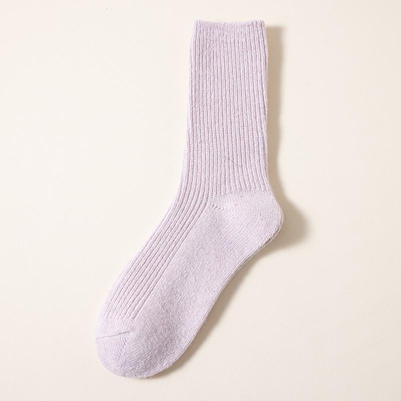 

Мужские кашемировые носки средней длины и длинные носки для осени и зимы, женские хлопковые носки, однотонные деловые влагоотводящие черные теплые толстые носки women фиолетовый