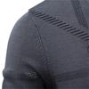 AIOPESON 2025 Autumn Winter Thermal Comfort Mens Polo Sweater Solid Stripe Long Sleeve Slim Fit Sweater Men