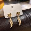 Silver Needle Diamond Stud Earrings: Elegant, Simple Design for Women