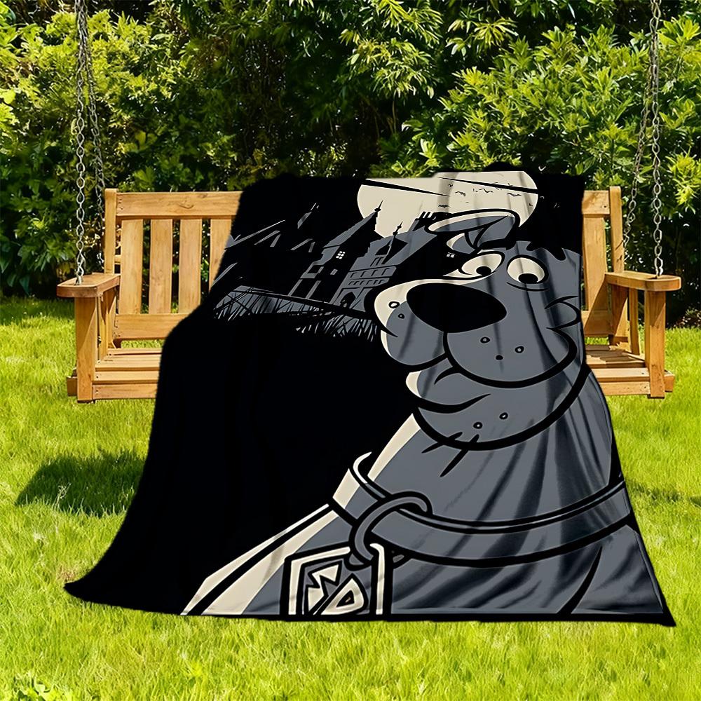 1PC Scooby-Doo Outdoor Blanket Lightweight Flannel, Soft & Warm, All-Season, Outdoor, Camping, Living Room, Office,  L1106109