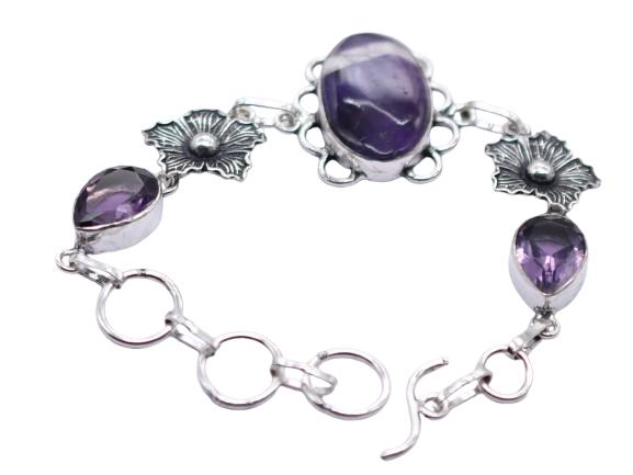 Amethyst Gemstone Handmade Bracelet Jewelry BR 187