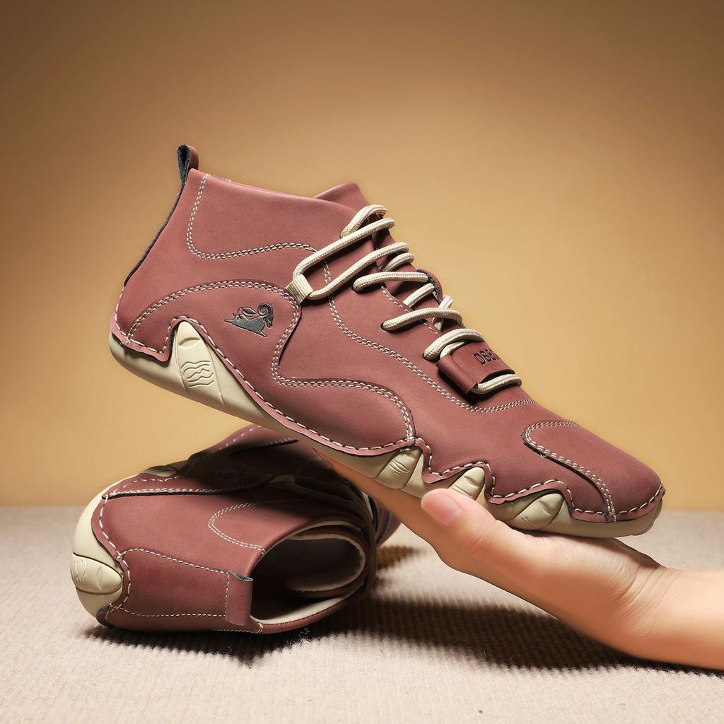 Spring Shoes for Men Women Leather Casual Shoes Pointed Toe Sport Shoes Street Lace-up Sneaker Big Size