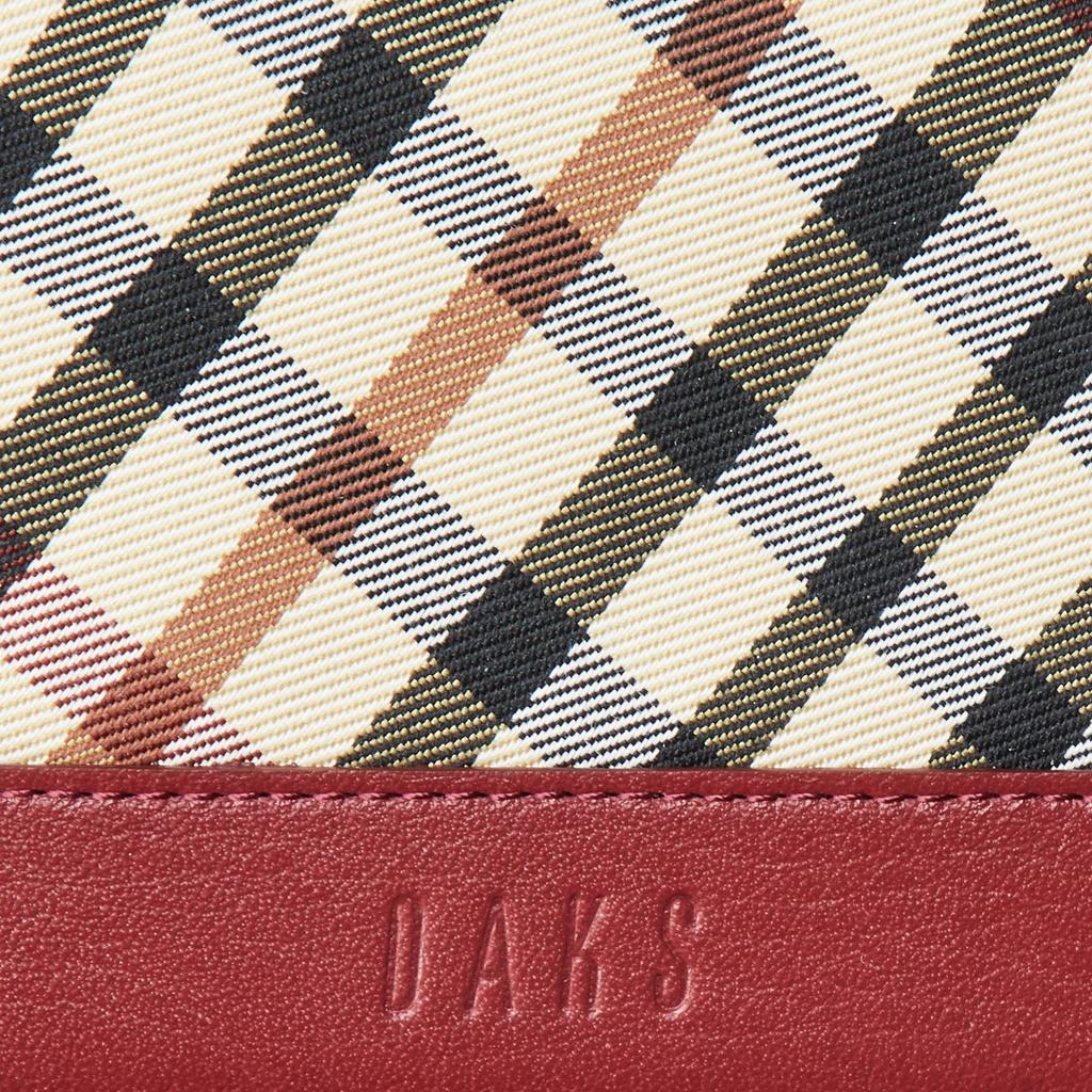 Daks HouseCheck Bifold Wallet, Men's, Red, One Size