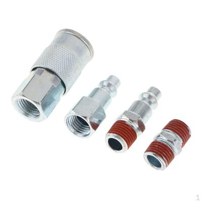 4 Pieces Air Line Hose Compressor Plug Connections