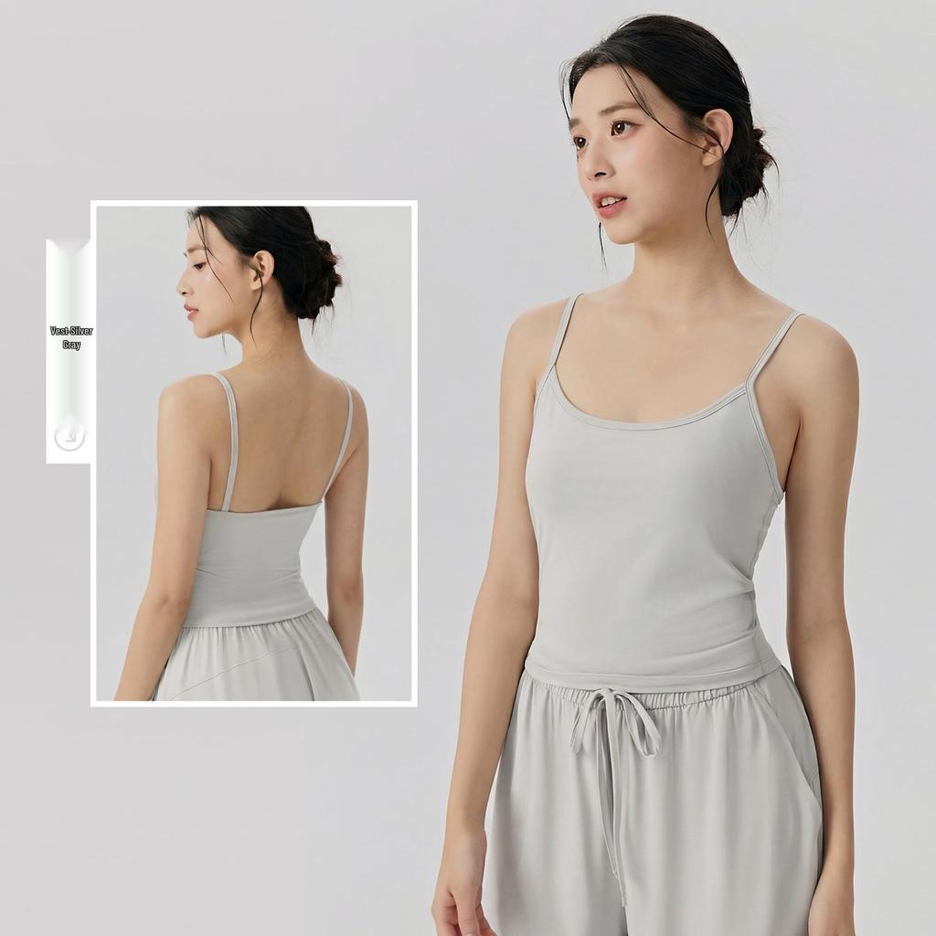 Traje de Yoga de Tres Piezas para Mujer: Conjunto Casual de Pilates y Fitness con Protección Solar