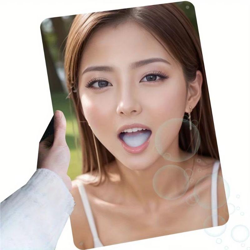 Female Portrait with Durable Aluminum Logo for Office Bar