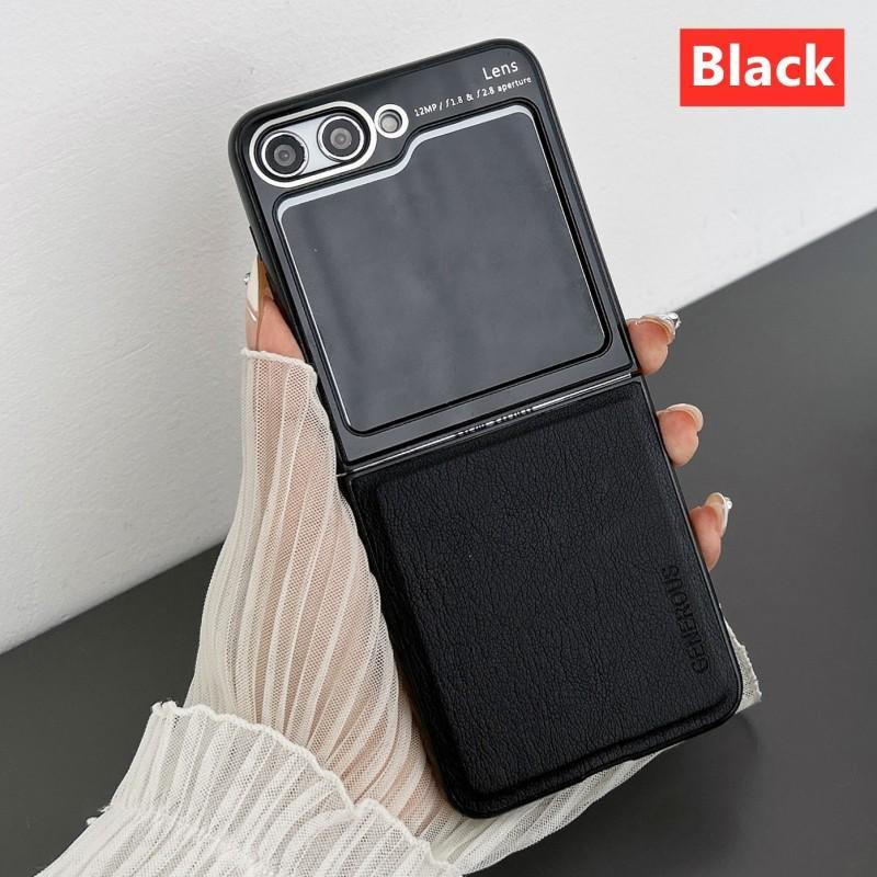 Nárazuvzdorné pouzdro s texturou z tvrdé PU kůže pro Samsung Galaxy Z Flip5 Z Flip4 Pouzdro na telefon Samsung Z Flip4 Z Flip3 / Z Fold4 Z Fold3 cket Zadní kryt.