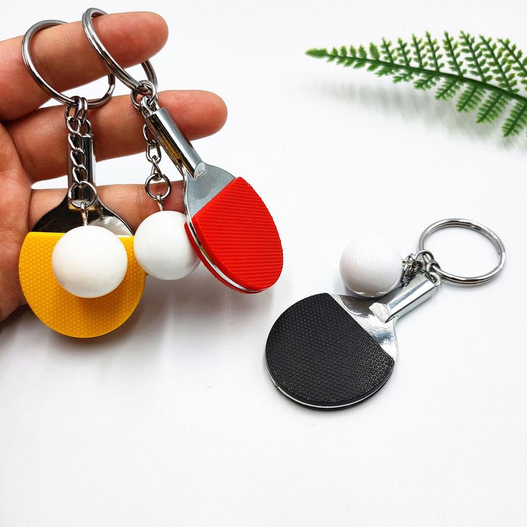 Sports Themes Table Tennis Keychain Exquisite Car Keys Holder Key for Family Valentine's Day Holiday