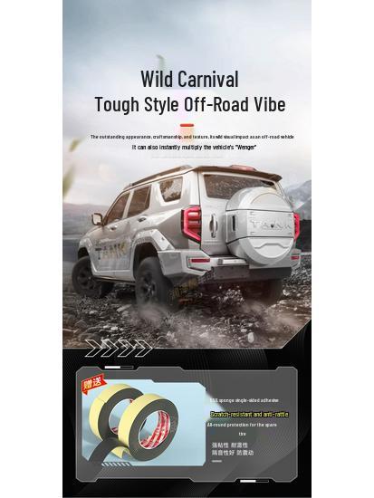 Tank 400 Hi4-T Mecha Spare Tire Cover with Lights - Full Coverage & Original Car Color